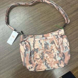 Lug Camouflage Shoulder Bag in Pink and Gray
